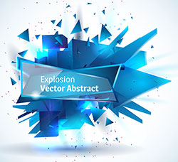 抽象闪耀的矢量3D爆破素材(第四套)：Explosion Vector Abstract vol.4